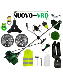 SET Cositoare pe benzina NUOVO-VRD 6CP Verde, Disc Stea, 2xDisc Vidia, EXTRA Accesorii incluse