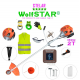SET Motocoasa WolfSTAR© motor 2 timpi ALP, 6CP, 52cc, 11.000RPM + sistem taiere, EXTRA Accesorii
