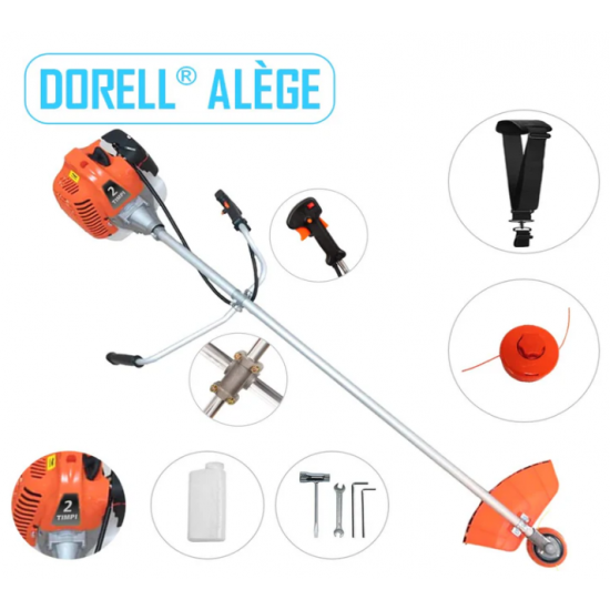 Motocoasa DORELL® ALÈGE 4680 6CP, 52cc, diametru taiere 42cm + accesorii