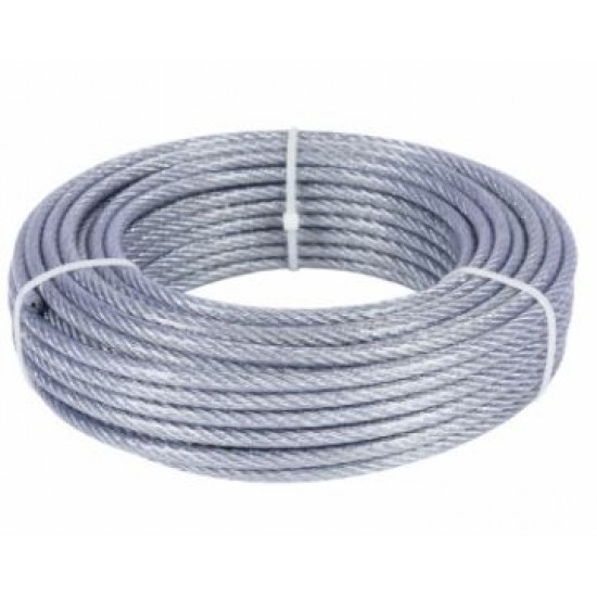 Cablu otel zincat Micul Fermier, plastifiat, diametru 4-5.5mm, lungime 25m