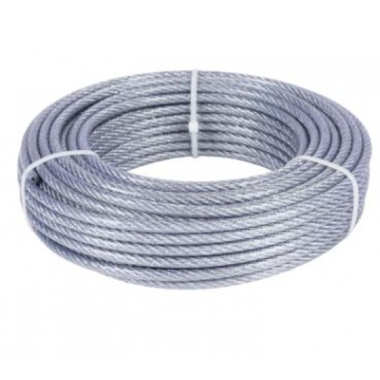 Cablu otel zincat Micul Fermier, plastifiat, diametru 5-6.5mm, lungime 25m