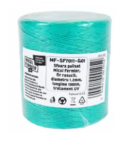 Sfoara palisat Micul Fermier, fir rasucit, diametru 1.2mm, lungime 1000m, tratament UV Sfoara palisat Micul Fermier, fir rasucit, diametru 1.2mm, lungime 1000m, tratament UV