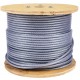 Tambur cablu otel zincat Micul Fermier, plastifiat, diametru 4-5.5mm, lungime 100m