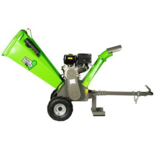 Tocator de crengi Micul Fermier, motor benzina 15 CP, cu carlig de remorcare, 120 mm diametru maxim de taiere, pentru rumegus