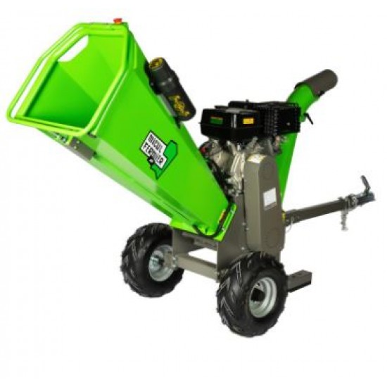 Tocator de crengi Micul Fermier, motor benzina 15 CP, cu carlig de remorcare, 120 mm diametru maxim de taiere, pentru rumegus