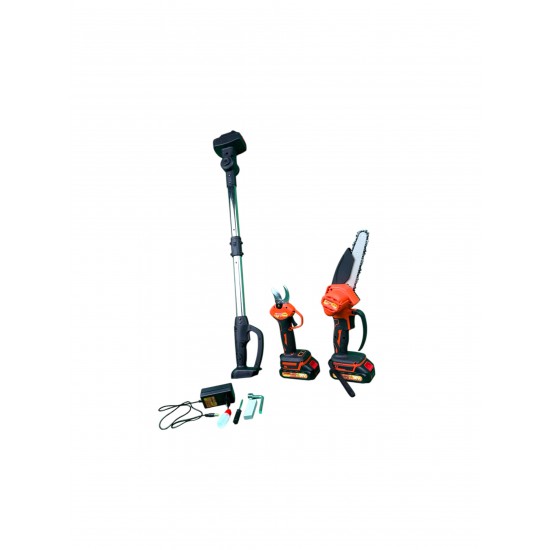 Set Foarfeca Gradina si Mini Drujba DaoLong, 2 acumulatori 36V cu brat 2m telescopic, unghi taiere reglabil