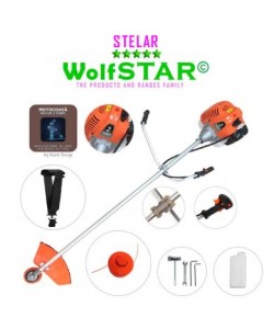 Motocoasa WolfSTAR© motor benzina 2 timpi ALP, 6CP, 52cc, 11.000RPM + sistem taiere