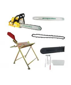 ProGARDEN MF3040P Motoferastrau 400mm, 3CP, benzina 2t, 51cmc + Capra taiat lemne cu suport + Cadou lama si lant ProGARDEN MF3040P Motoferastrau 400mm, 3CP, benzina 2t, 51cmc + Capra taiat lemne cu suport + Cadou lama si lant
