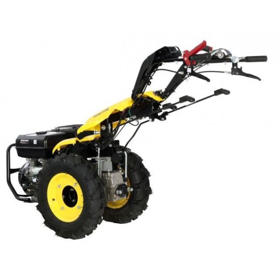 ProGARDEN Campo U16E motocultor multifunctional 14CP, benzina, EU V, pornire electrica, 3+2 viteze, reductor + FT90 freza tractata 900mm + BC120M bara cosire mobila 120cm