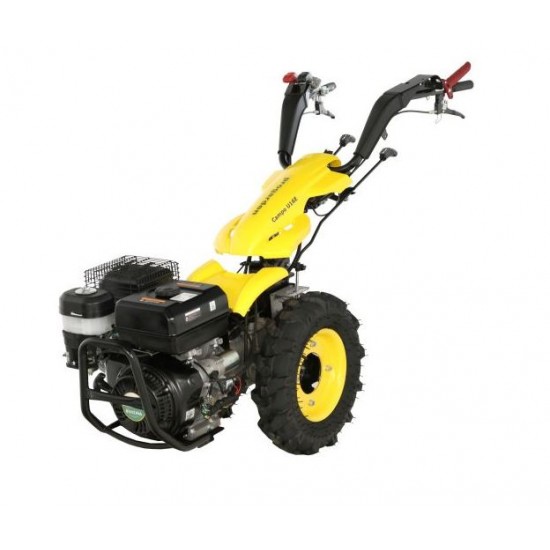 ProGARDEN Campo U16E motocultor multifunctional 14CP, benzina, EU V, pornire electrica, 3+2 viteze, reductor + FT90 freza tractata 900mm + BC120M bara cosire mobila 120cm