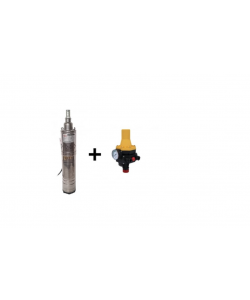 Pachet  Pompa submersibila, DDT, QGD120 , 1.1 kW, Inox, 3 m³/h, 120 + Prescontrol LS6