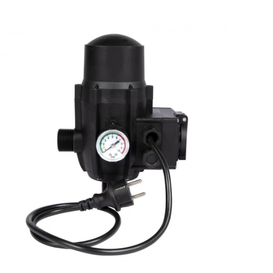 Pachet Pompa submersibila de adancime, DDT, QJD2-8, 1100 W, 8 turbine, Inox + Presostat electronic automat DDT, LS-4