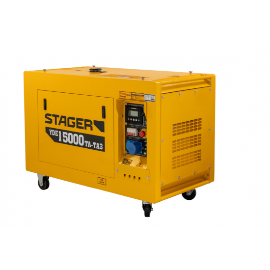 Generator profesional Stager YDE15000TA-TA3, 11.5 kW, DualPower 230-400V, insonorizat, diesel, 3000rpm, pornire electrica
