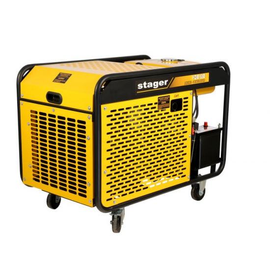 Stager YDE12E Generator open-frame 10kVA, 39A, 3000rpm, monofazat, diesel, pornire electrica