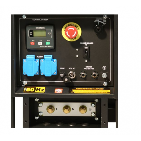 Stager YDE12E Generator open-frame 10kVA, 39A, 3000rpm, monofazat, diesel, pornire electrica