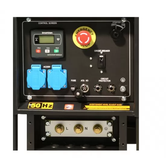 Stager YDE12E Generator open-frame 10kVA, 39A, 3000rpm, monofazat, diesel, pornire electrica