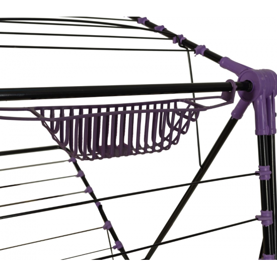 Uscator de rufe metalic Genius Dublu Maestro ERTONE G95U, 130x60x123cm, 6 randuri de suport, pliabil, sustine 20 Kg