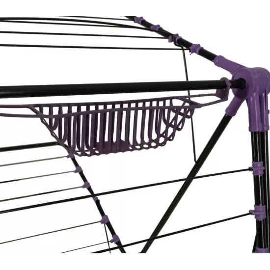 Uscator de rufe metalic Genius Dublu Maestro ERTONE G95U, 130x60x123cm, 6 randuri de suport, pliabil, sustine 20 Kg