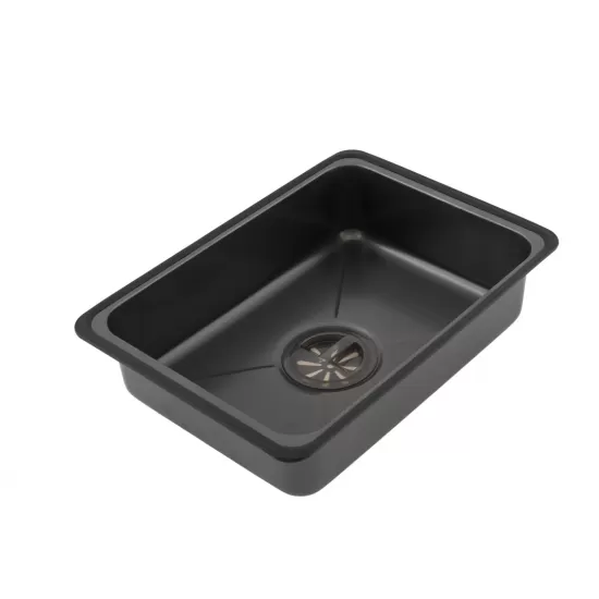 Chiuveta multifunctionala din inox MH7546-SET-06 nano black, honeycomb, seria Decor MIXXUS