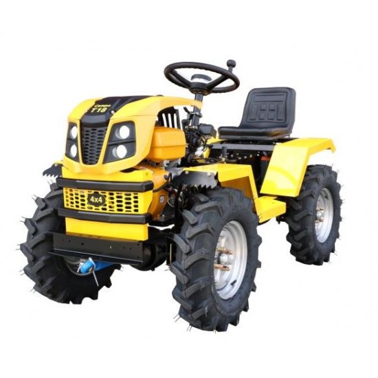 ProGARDEN Campo T18 Minitractor G2.1 4x4, 18CP, benzina, hidraulica fata-spate, roti 6.00-12