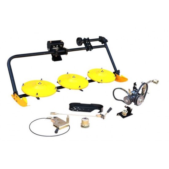 ProGARDEN Cositoare frontala rotativa cu 3 discuri pentru minitractoare Campo T18 G2, G2.1