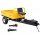 ProGARDEN Pachet Alpine RM500T Remorca cu tractiune 500kg, 1 osie, prindere bolt pentru motocultor, roti 19x7-8 si set manicoti Adaptiv 3 in 1 S