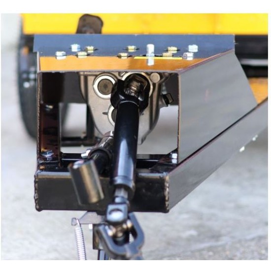 ProGARDEN Pachet Alpine RM500T Remorca cu tractiune 500kg, 1 osie, prindere bolt pentru motocultor, roti 19x7-8 si set manicoti Adaptiv 3 in 1 S