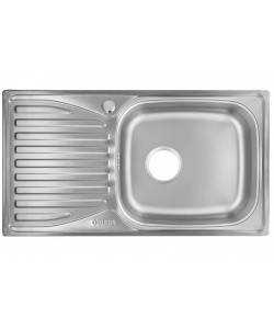 Chiuveta inox Freddo SN9019D, pentru blat, finisaj satinat, cuva dreapta, scurgere Q32, 43.5 x 76 cm, adancime 15 cm
