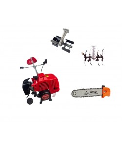 Motocoasa pe benzina CAMPION 7* Professional, 12000RPM, 58CC, 8.5CP + CULTIVATOR+ PRASITOARE+ CAP DRUJBA