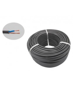 Cablu curent 2x2.5 NEGRU [1rola=100m]