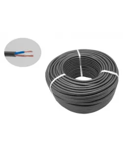 Cablu curent 2x2.5 NEGRU [1rola=100m]