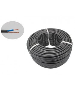 Cablu curent 2x1.5 NEGRU [1rola=100m]