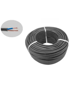 Cablu curent 2x1.5 NEGRU [1rola=100m]