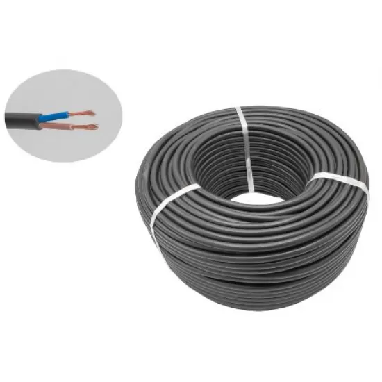 Cablu curent 2x1.5 NEGRU [1rola=100m]
