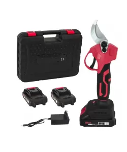 Foarfeca cu acumulator , vita de vie si crengi , 21 V , 3 Ah , Rosie Foarfeca cu acumulator , vita de vie si crengi , 21 V , 3 Ah , Rosie