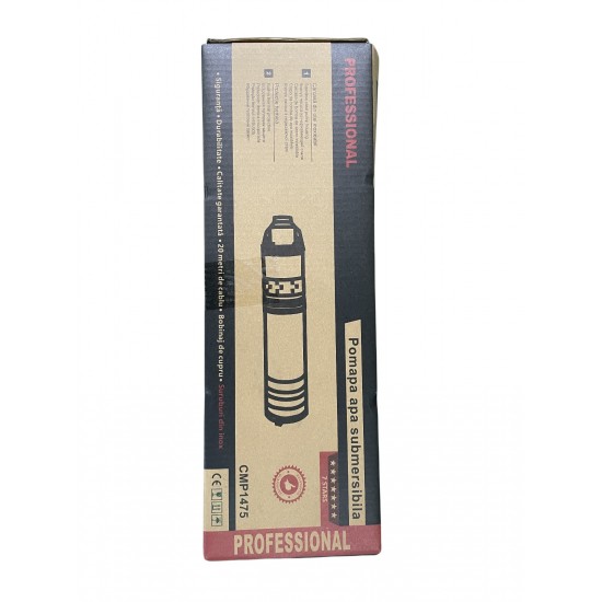 Pompa submersibila Italy Technology, melc inox, cablu 20 m, putere 1500 wati, debit 5 m³/h