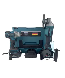 Trusa German Meister Masina cu Impact + Polizor Unghiular 128V, 8Ah, cu 2 Acumulatori Trusa German Meister Masina cu Impact + Polizor Unghiular 128V, 8Ah, cu 2 Acumulatori