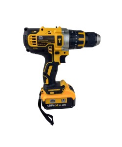 Trusa Bormasina cu percutie German Meister, 128V, 8Ah, 2 acumulatori, incarcator, Mandrina Metalica