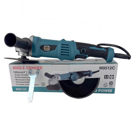 Polizor unghiular, ( Flex electric ), German Meister 1600W, diametru disc max 125mm, 2800-11000Rpm, Albastru, Variator viteza