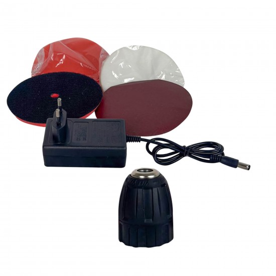 Autofiletanta German Meister, 128V 8Ah, 2 acumulatori albastra + 4 panze de slefuit