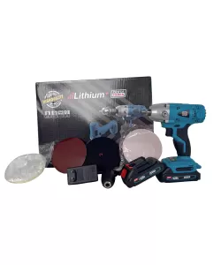 Autofiletanta German Meister, 128V 8Ah, 2 acumulatori albastra + 4 panze de slefuit Autofiletanta German Meister, 128V 8Ah, 2 acumulatori albastra + 4 panze de slefuit