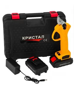Foarfeca electrica pentru vita de vie, crengi DDT-CRISTAL, cu 2 Acumulatori 21 V, 2000 mAh Foarfeca electrica pentru vita de vie, crengi DDT-CRISTAL, cu 2 Acumulatori 21 V, 2000 mAh