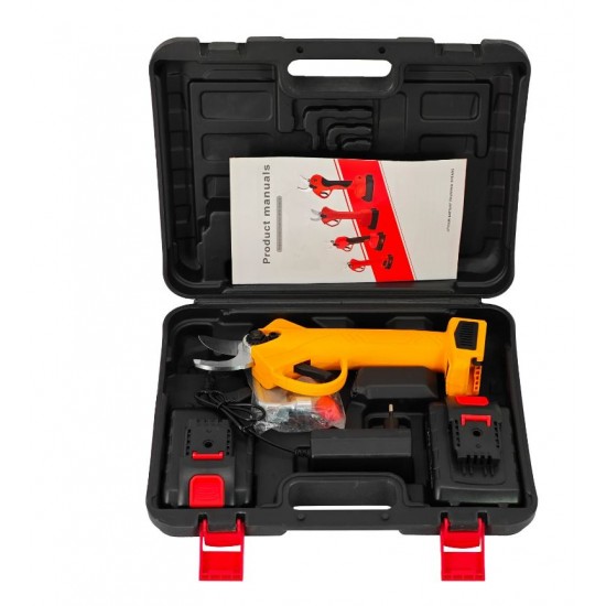 Foarfeca electrica pentru vita de vie, crengi DDT-CRISTAL, cu 2 Acumulatori 21 V, 2000 mAh