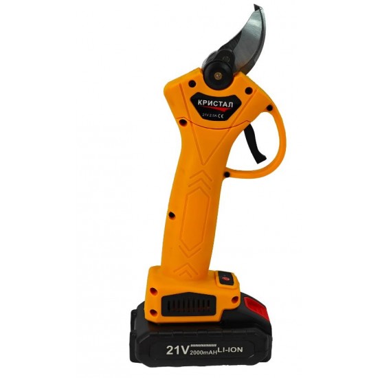 Foarfeca electrica pentru vita de vie, crengi DDT-CRISTAL, cu 2 Acumulatori 21 V, 2000 mAh