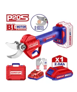 Foarfeca dreapta cu 1 acumulator 2.0AH, 20-30mm, cutie de transport - ELSL203051, EMTOP Foarfeca dreapta cu 1 acumulator 2.0AH, 20-30mm, cutie de transport - ELSL203051, EMTOP