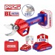 Foarfeca dreapta cu 1 acumulator 2.0AH, 20-30mm, cutie de transport - ELSL203051, EMTOP