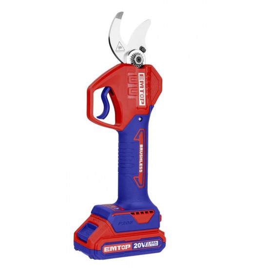 Foarfeca dreapta cu 1 acumulator 2.0AH, 20-30mm, cutie de transport - ELSL203051, EMTOP