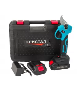 Foarfeca electrica pentru vita de vie, crengi, DDT-CRISTAL cu 2 Acumulatori 21 V, 2000 mAh, Albastru Foarfeca electrica pentru vita de vie, crengi, DDT-CRISTAL cu 2 Acumulatori 21 V, 2000 mAh, Albastru