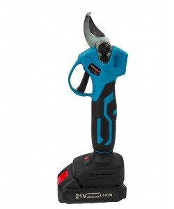Foarfeca electrica pentru vita de vie, crengi, DDT-CRISTAL cu 2 Acumulatori 21 V, 2000 mAh, Albastru