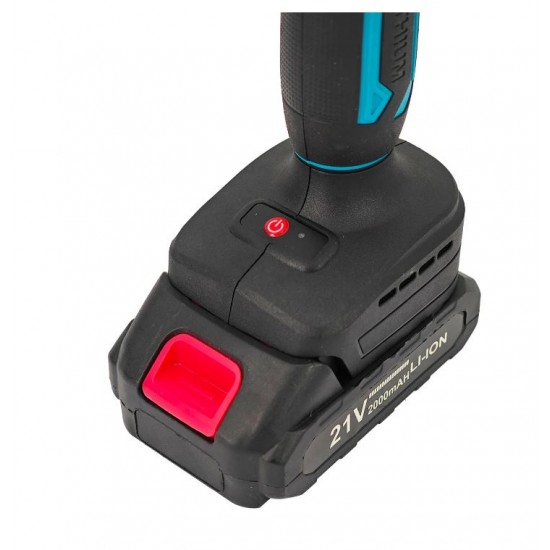 Foarfeca electrica pentru vita de vie, crengi, DDT-CRISTAL cu 2 Acumulatori 21 V, 2000 mAh, Albastru